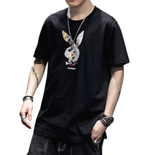 Load image into Gallery viewer, Playboy summer cotton men's short-sleeved loose half-sleeved fashion high-quality breathable and comfortable printed T-shirt