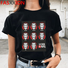 Load image into Gallery viewer, Novo dinheiro heist legal camisa masculina la casa de papel harajuku camiseta casa de papel gráfico tshirt bella ciao hip hop superior t masculino