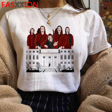 Load image into Gallery viewer, Novo dinheiro heist legal camisa masculina la casa de papel harajuku camiseta casa de papel gráfico tshirt bella ciao hip hop superior t masculino