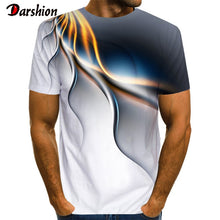 Load image into Gallery viewer, Popular Men Tshirt Short Sleeve 3D Printed Lightning T-shirt Uniquely Raindrop T-shirt Loose O-neck Summer Men’s Clothes