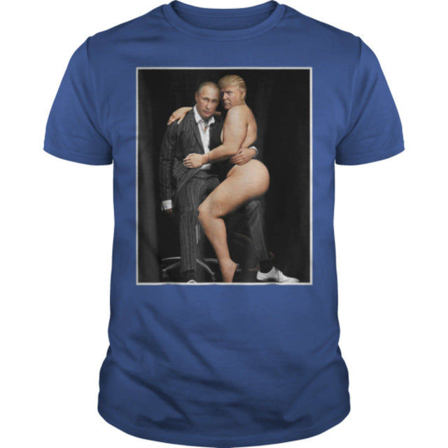 Putin with Sexy Trump on Desk Men's T Shirt