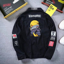 Load image into Gallery viewer, 2020 denim jacket men&#39;s spring and autumn Korean student trend Pikachu denim men&#39;s autumn loose casual jacket
