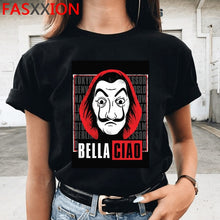 Load image into Gallery viewer, Novo dinheiro heist legal camisa masculina la casa de papel harajuku camiseta casa de papel gráfico tshirt bella ciao hip hop superior t masculino
