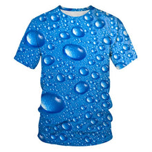 Load image into Gallery viewer, Popular Men Tshirt Short Sleeve 3D Printed Lightning T-shirt Uniquely  Raindrop T-shirt Loose O-neck Summer Men’s Clothes
